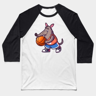 Aardvark Playing Basketball Baseball T-Shirt